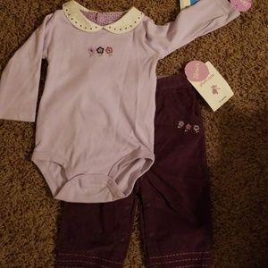2 piece "plum cute" inside and corduroy pants